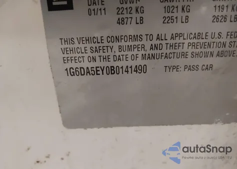 2011 Cadillac Cts Standard from USA, damaged, VIN 1G6DA5EY0B0141490